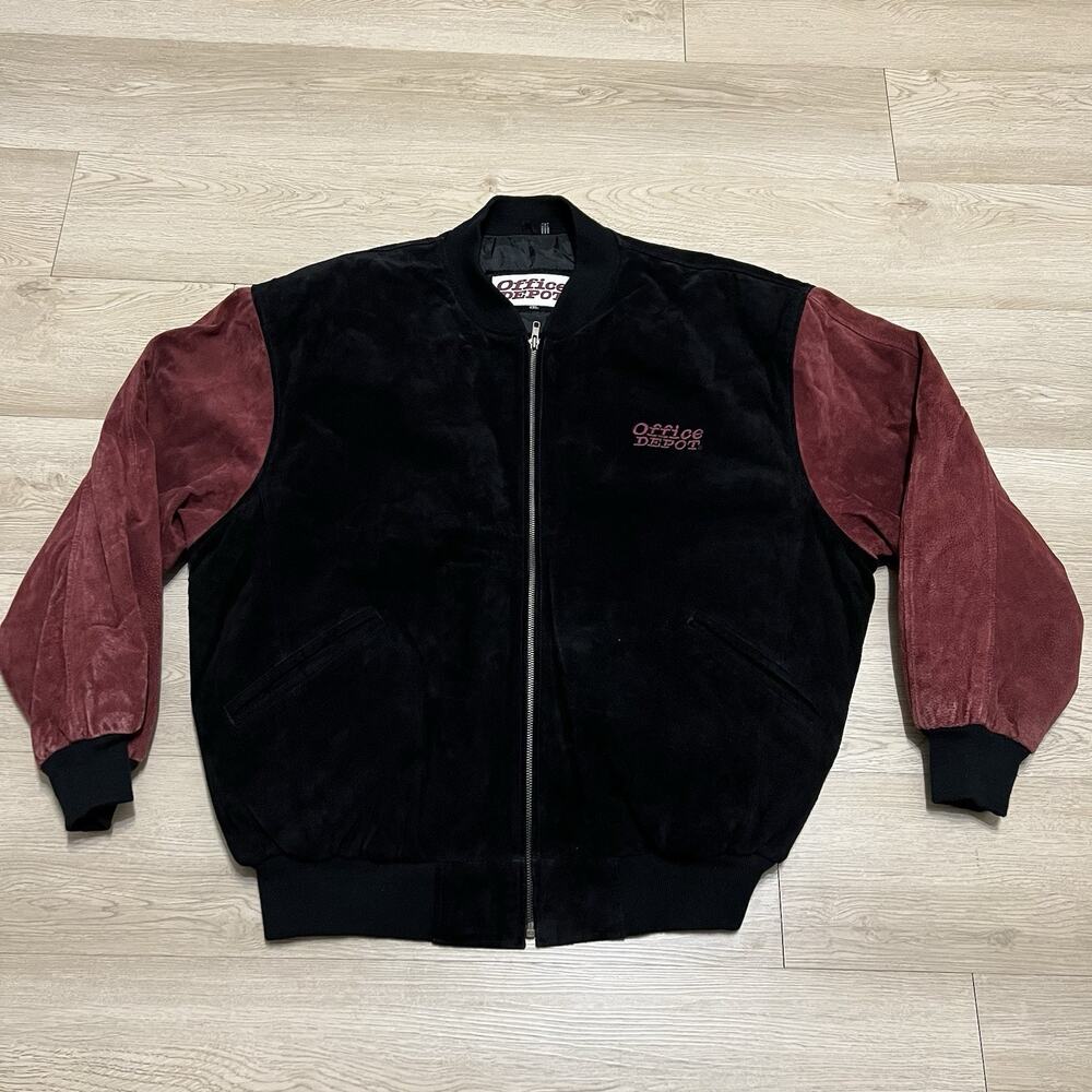 Vintage 90s Office Depot Varsity Bomber Jacket 2XL